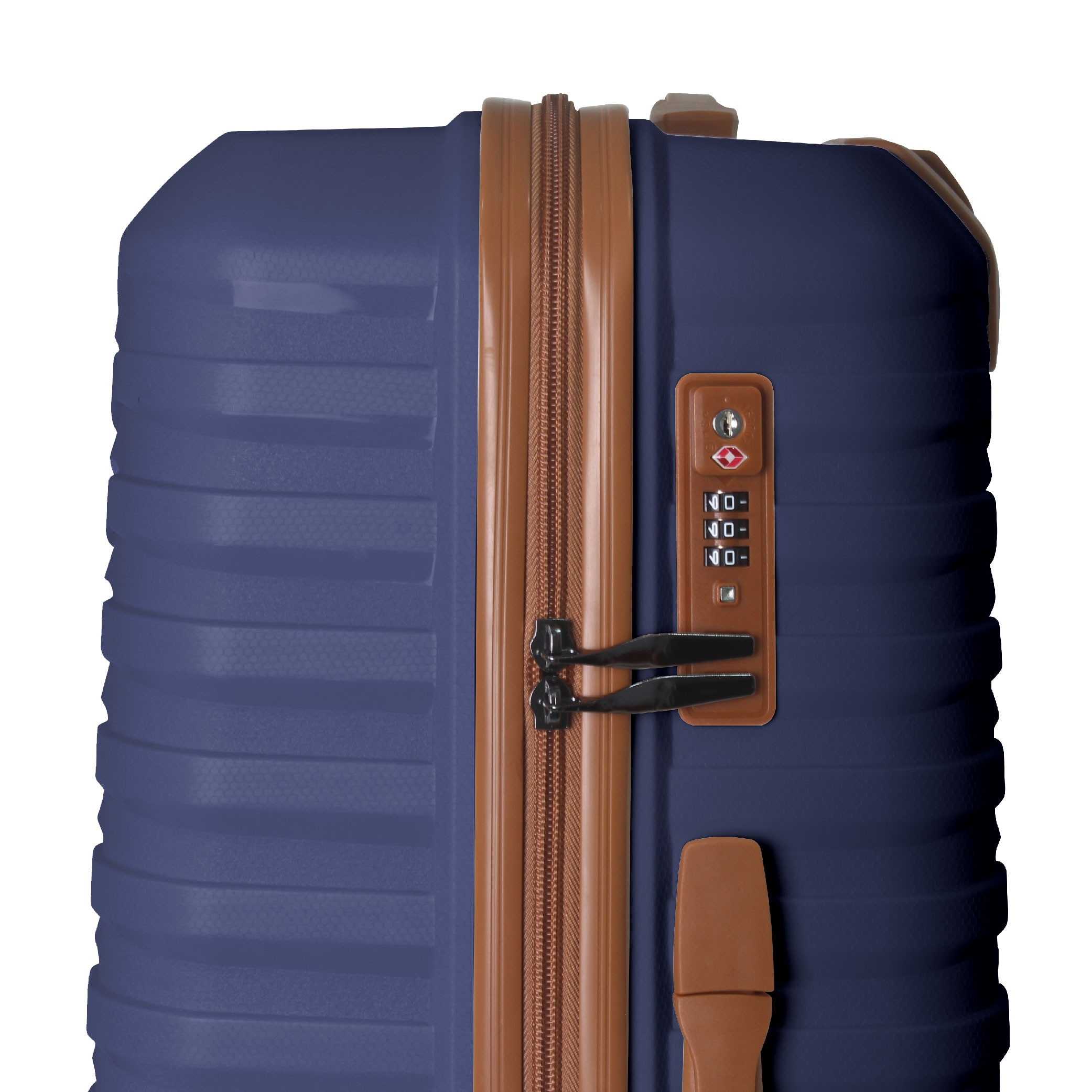 3-Piece Luggage Sets (20", 24", 28"), Suitcase With Wheels, Hardside Suitcase With Four Spinner Wheels And Scratch-Resistant Surface, Navy Blue_voghion.com